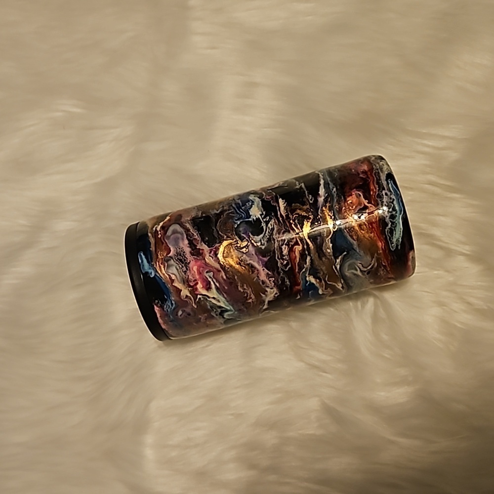 Multicolored alcohol ink tumbler